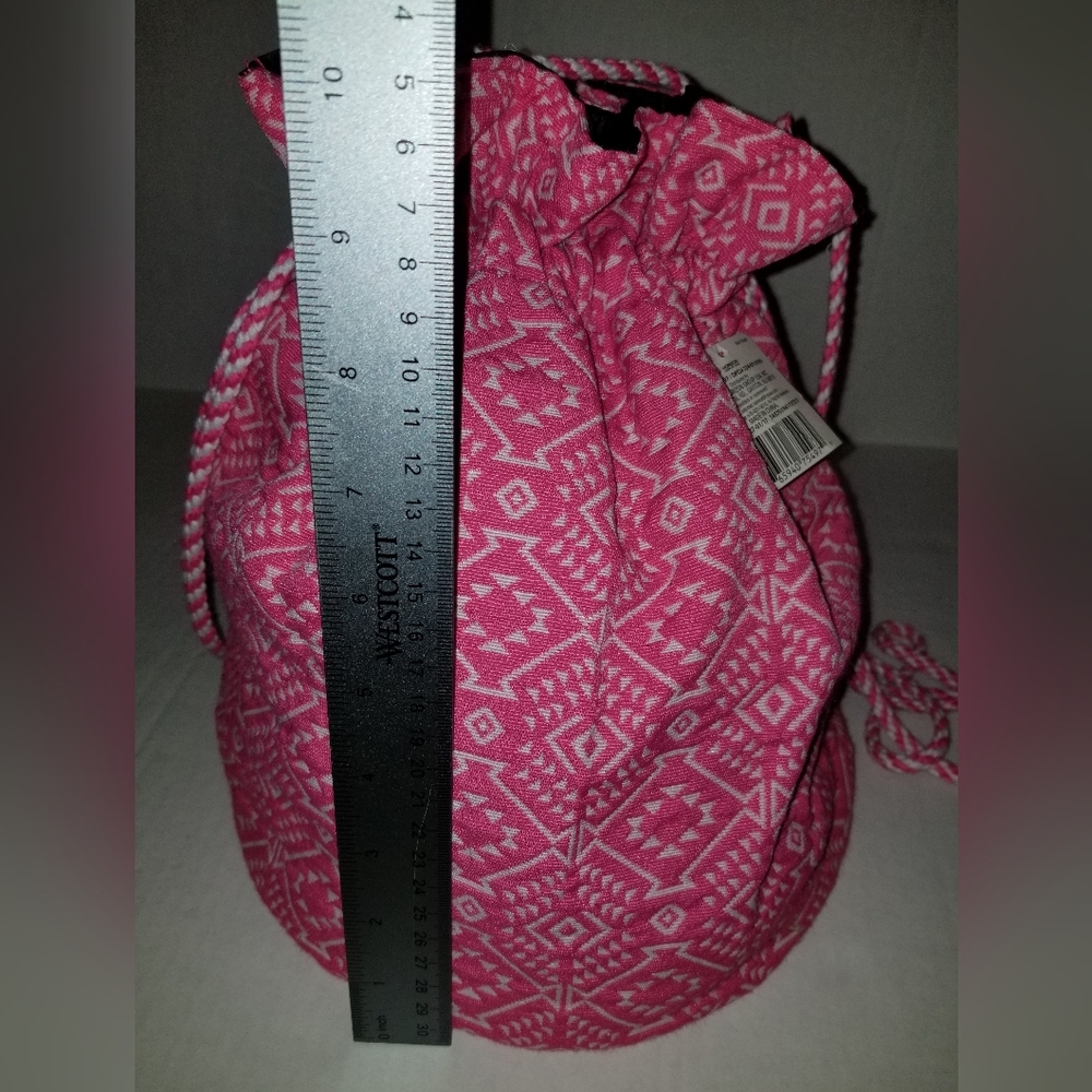 Patterned Aztec Geometric Drawstring Cinch Bucket… - image 8